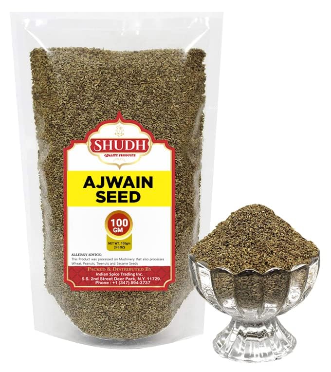 Jimidar SHUDH Ajwain seeds in bowl, ideal for tempering and quick flavor boost.