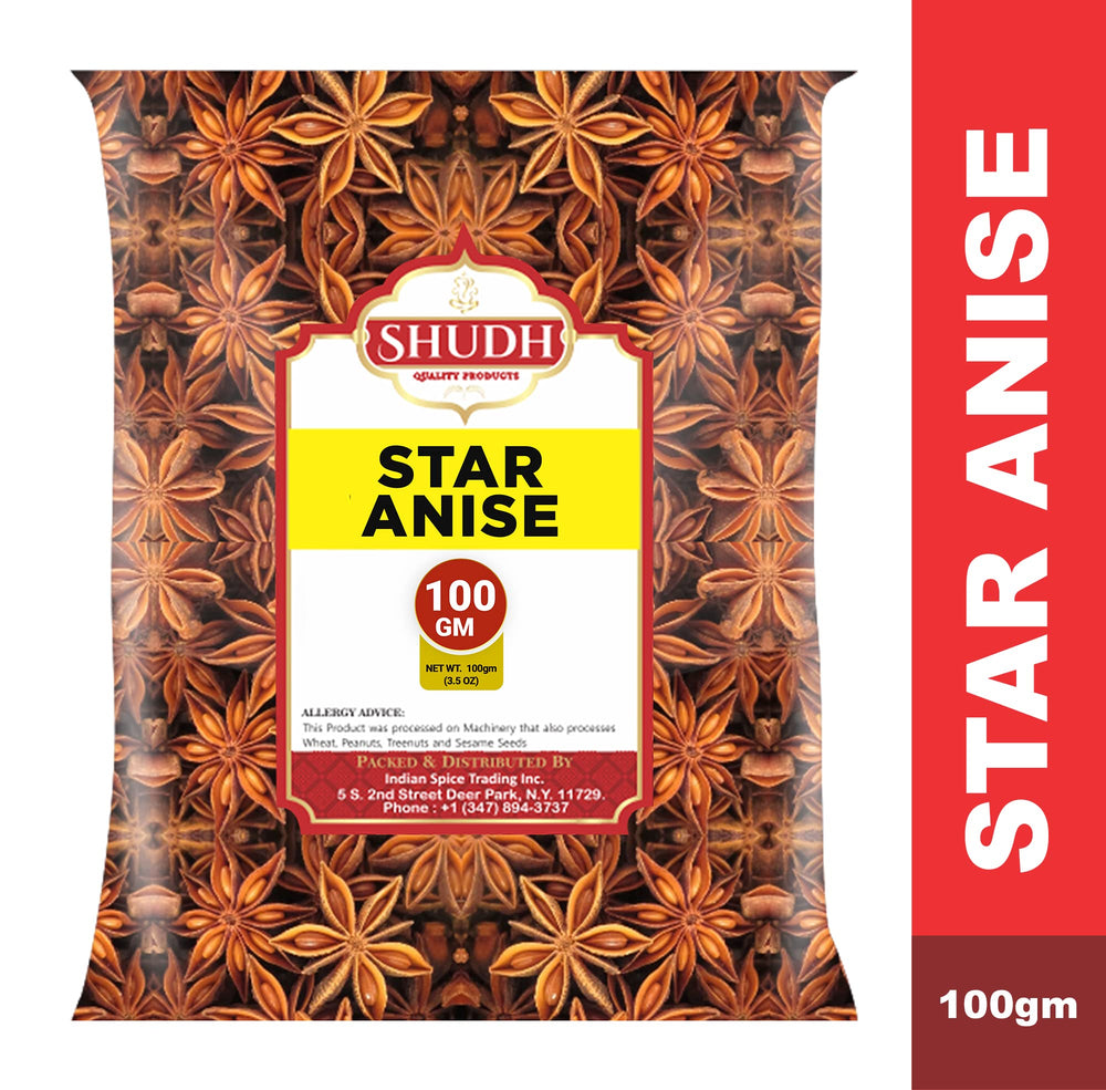 Jimidar Shudh Star Anise closeup texture showcases glossy seeds