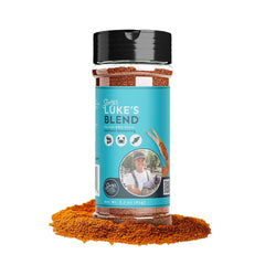 Jimmy's Famous Seafood Luke's Blend Korean BBQ Seafood Seasoning bottle ready to season seafood and grilled meats.