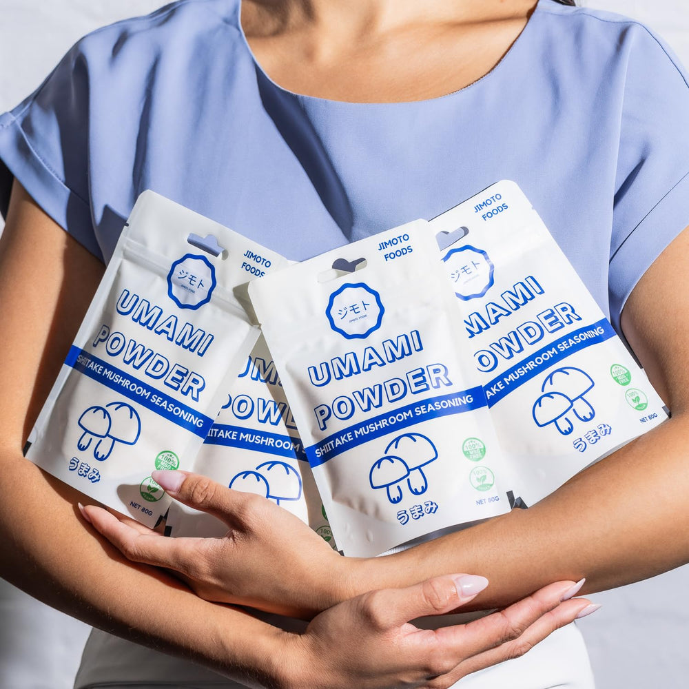 Jimoto Foods Umami Powder for rubs and grilled dishes.