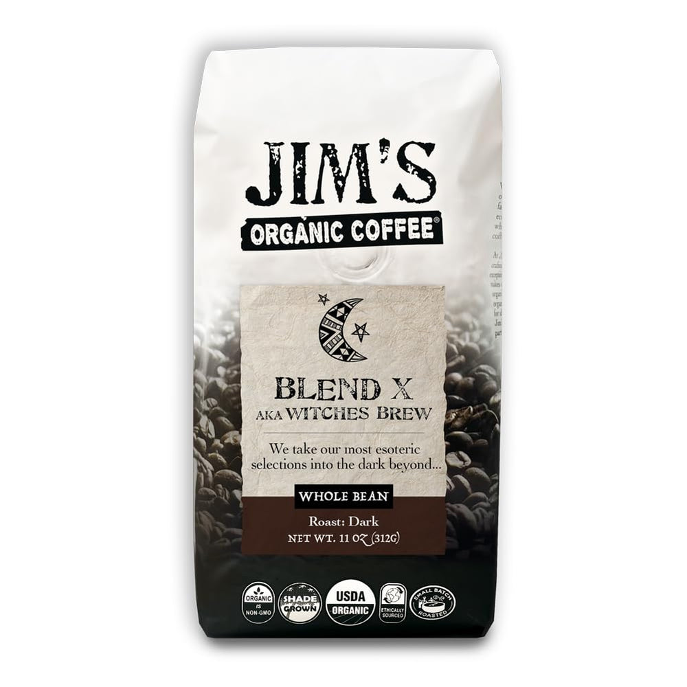 Jim’s Organic Coffee Blend X brewing-morning-cup shows bold aroma for morning ritual