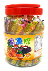 Jin Jin fruit jelly filled straws in a 35oz pack for on-the-go snacking.