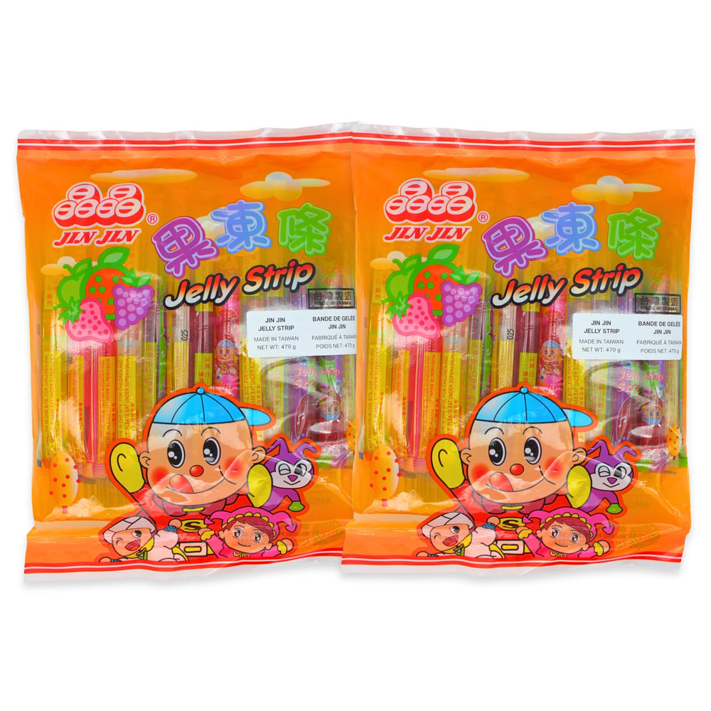 JIN JIN Jelly Strip assortment flavors pack, ideal for sharing and tastings.