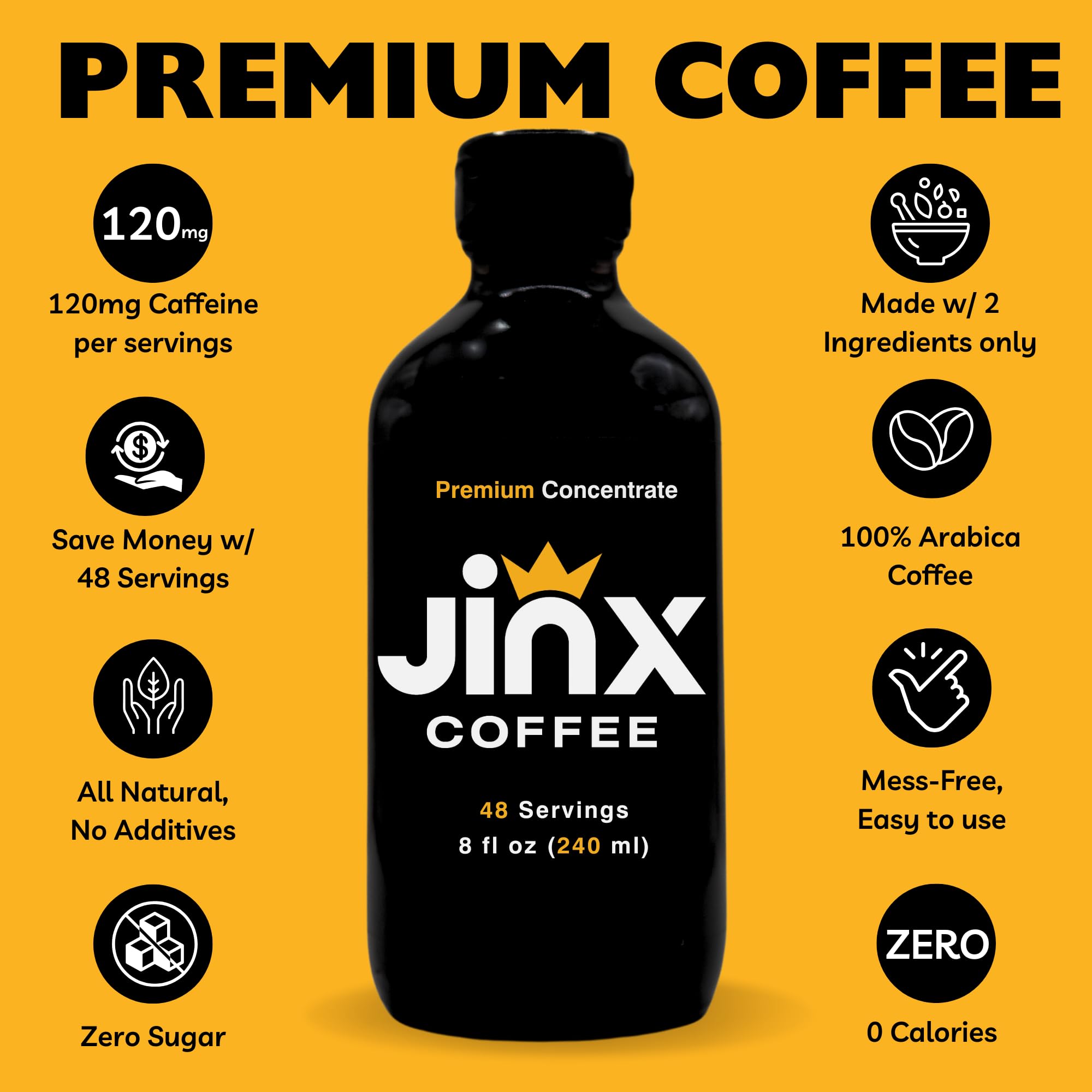 Jinx Coffee Concentrate ready-to-drink format for on-the-go caffeine.