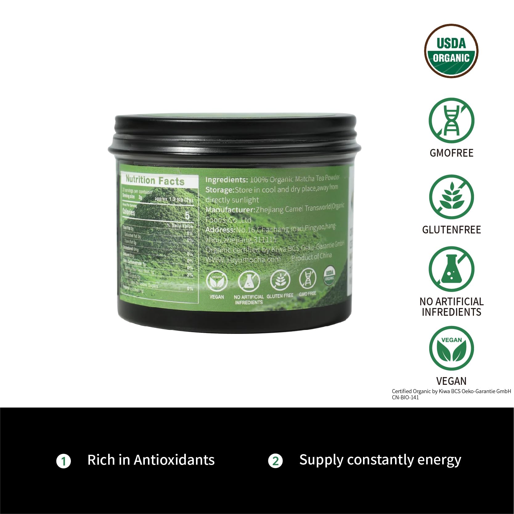 Jiuyu matcha vibrant green powder in bowl demonstrates first-harvest ceremonial quality.