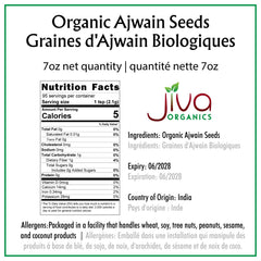 Closeup of Jiva Organics Ajwain seeds in jar highlighting intense aroma