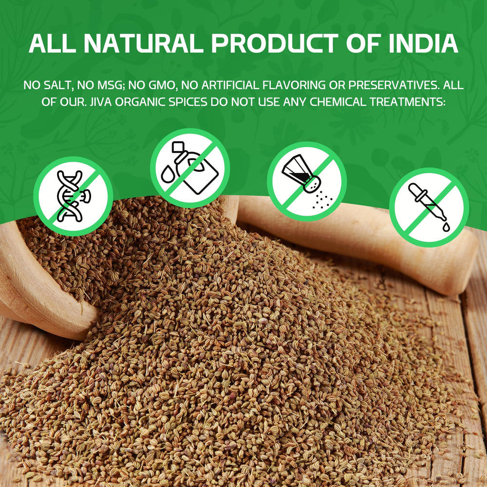 Ajwain seeds in Indian-cuisine setup suggesting traditional recipes