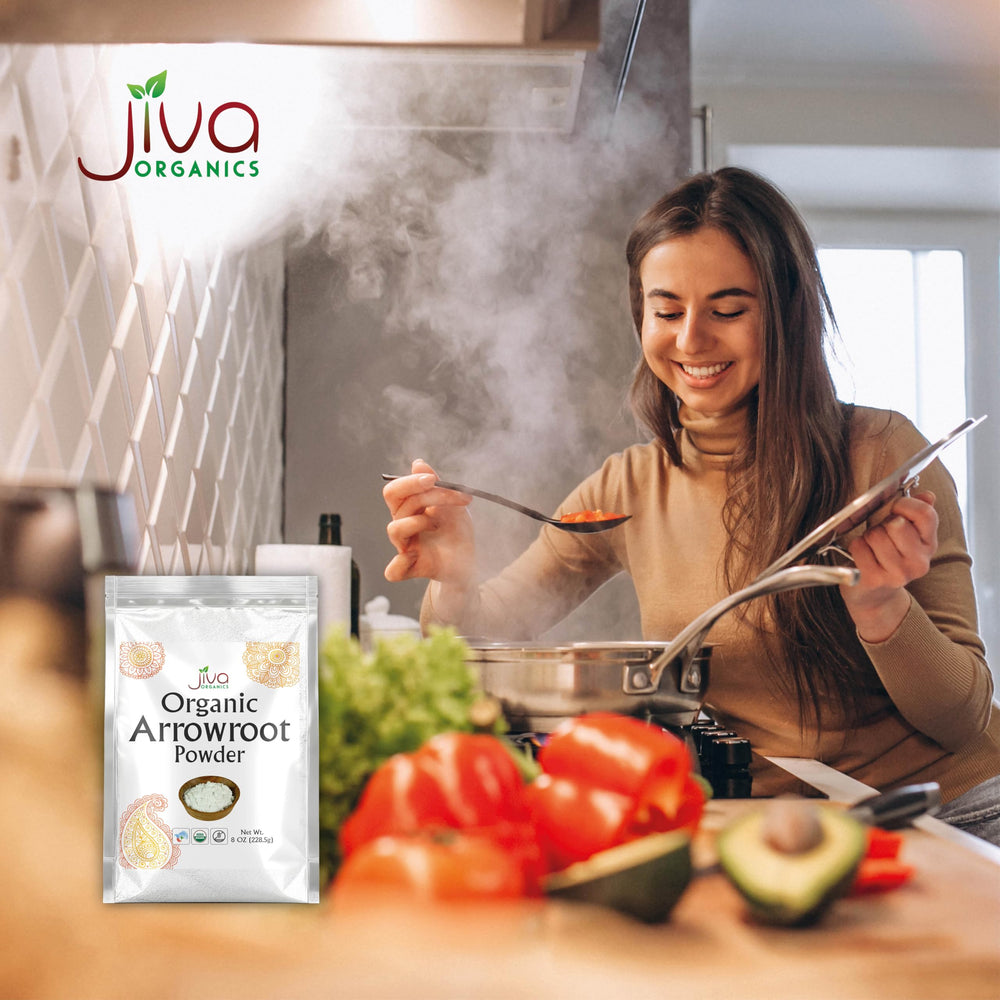 Jiva Organics arrowroot cookies on a cooling rack