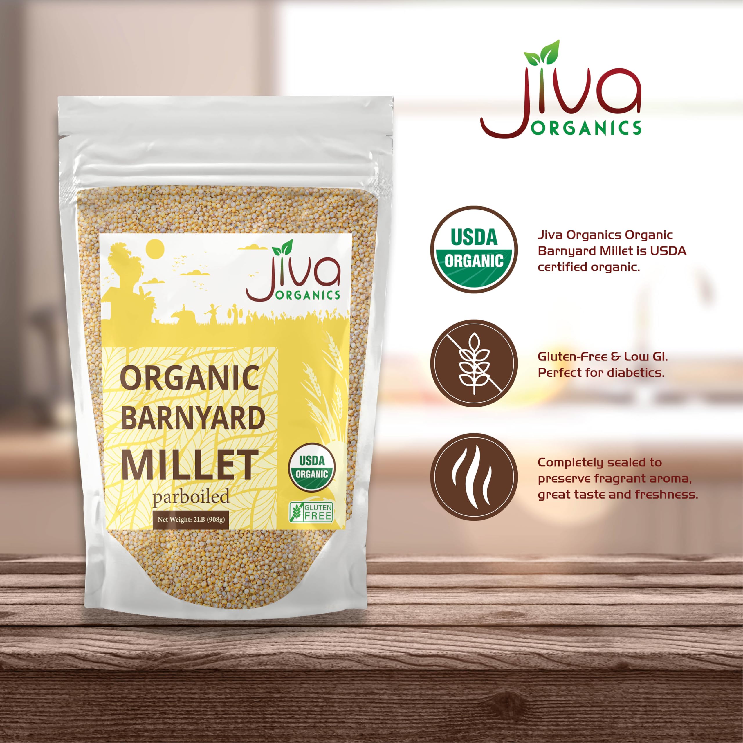 Upma bowl featuring Jiva Organics millet for savory breakfast versatility
