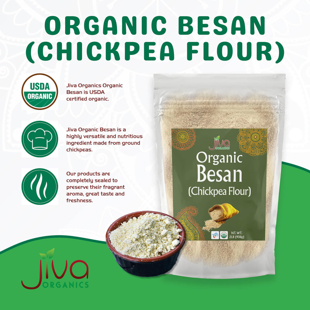 Jiva Organics Besan flour vacuum pack preserves freshness and aroma