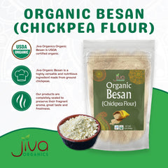Jiva Organics Besan flour vacuum pack preserves freshness and aroma