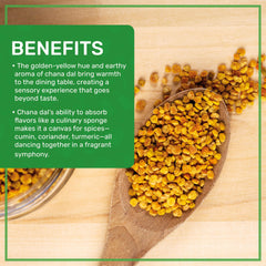 Cooked Jiva Organics Chana Dal served in a bowl.
