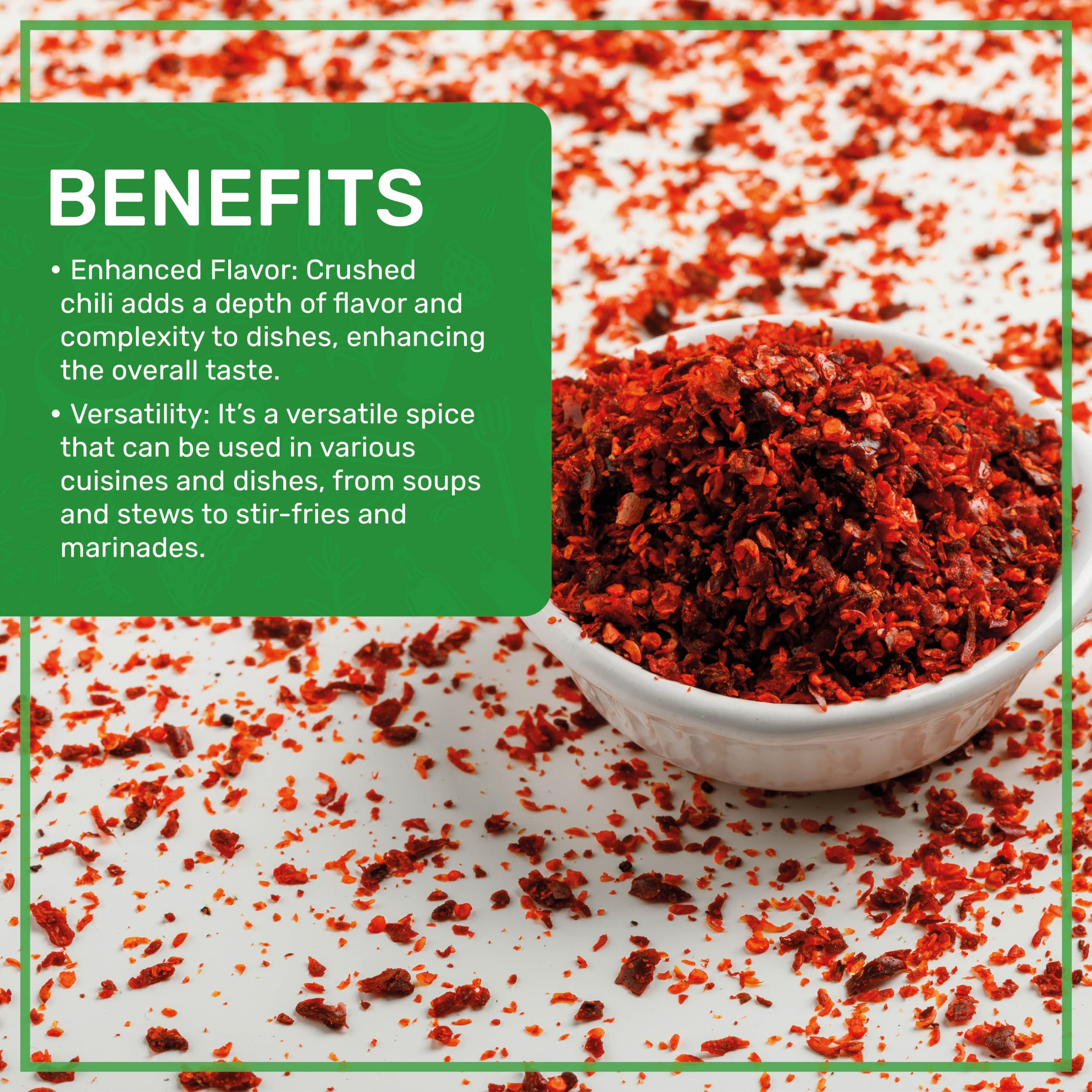 Jiva Organics chili flakes on pasta to enhance flavor and heat