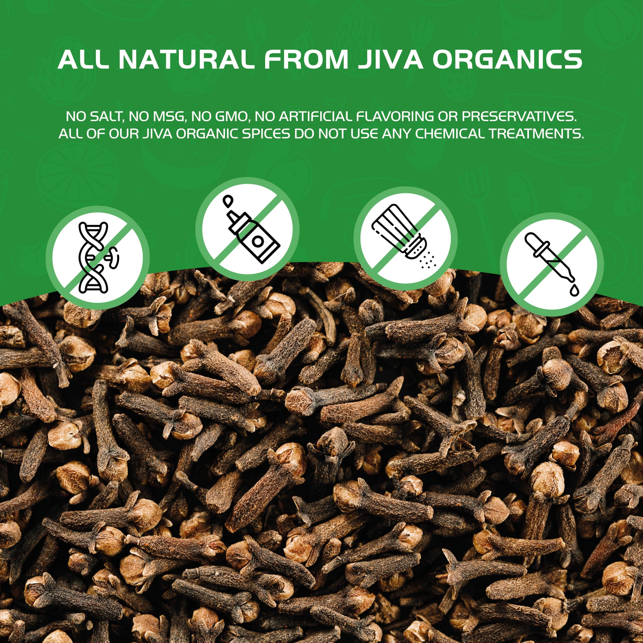 Jiva Organics packaging shows organic and non-GMO certification on the label.
