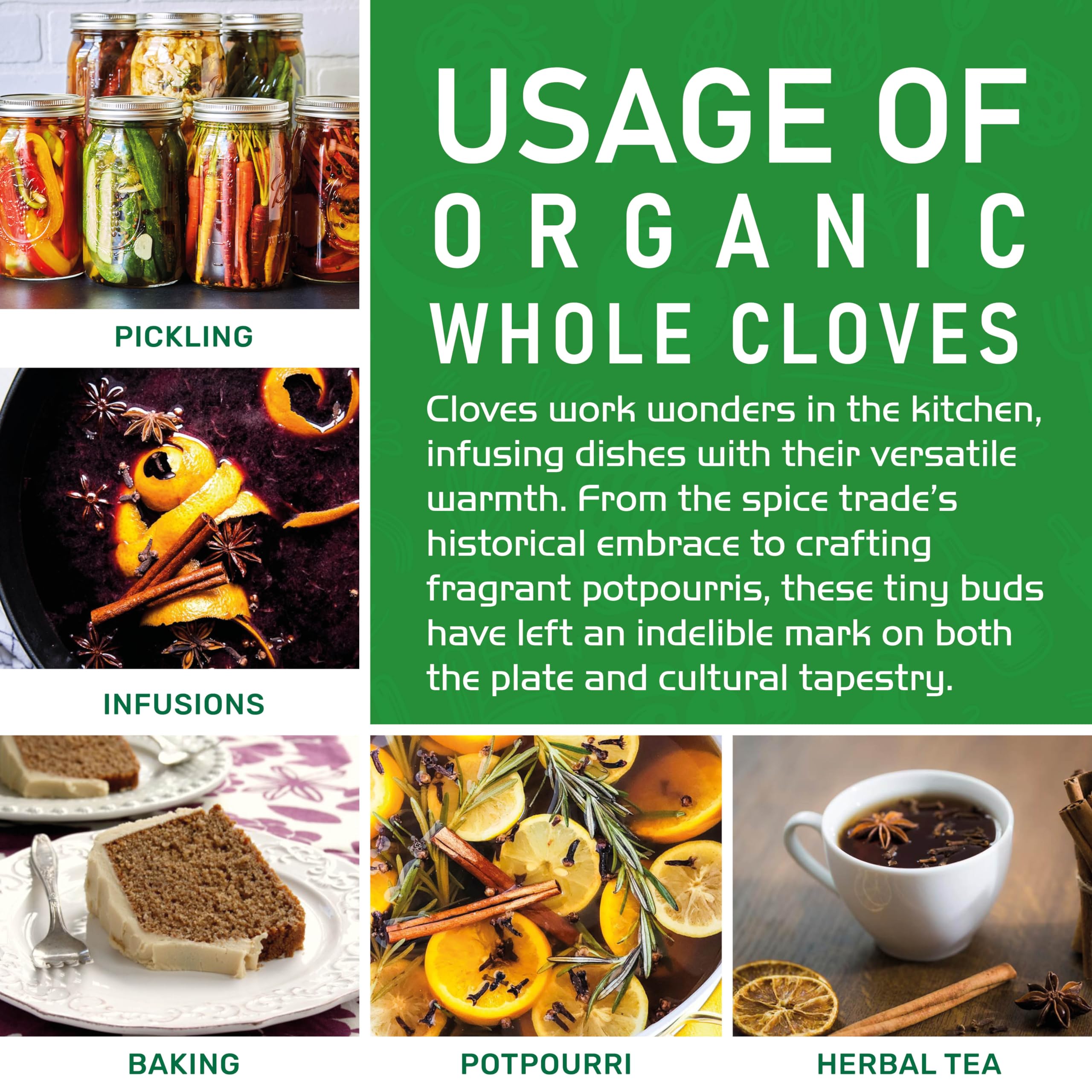 Jiva Organics cloves spice shelf display suggests pantry staple ready to grab
