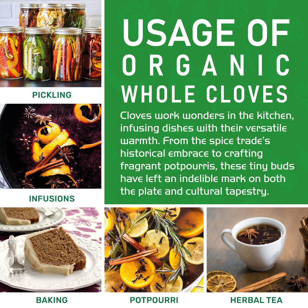 Jiva Organics cloves spice shelf display suggests pantry staple ready to grab