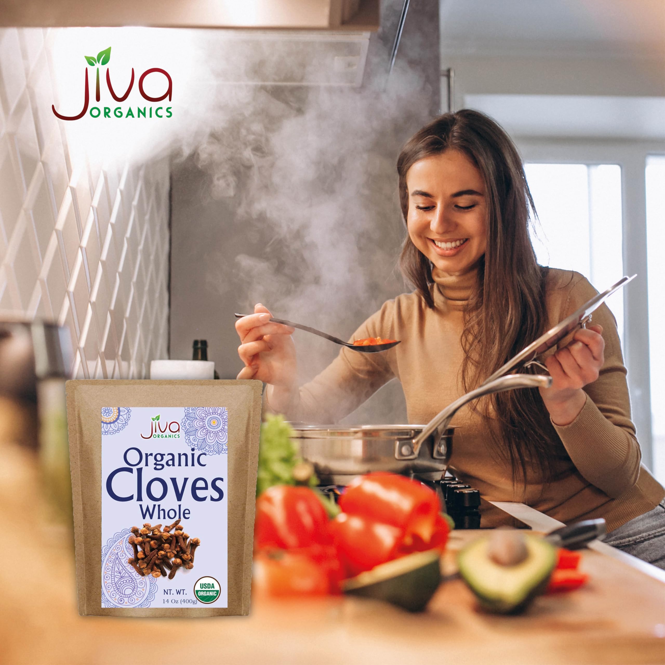 Jiva Organics cloves tea brew hints at comforting infused beverages