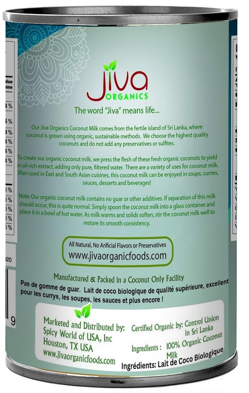 Jiva Organics coconut milk in coffee as a dairy-free creamer