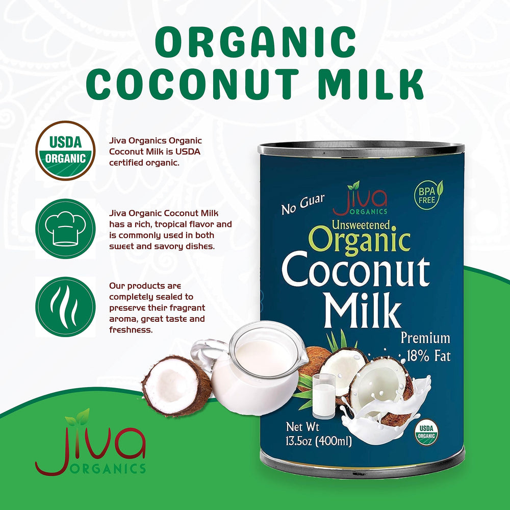 Jiva Organics unsweetened coconut milk for desserts and sauces
