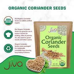 Aroma and flavor of Jiva Organics coriander seeds enhancing curries