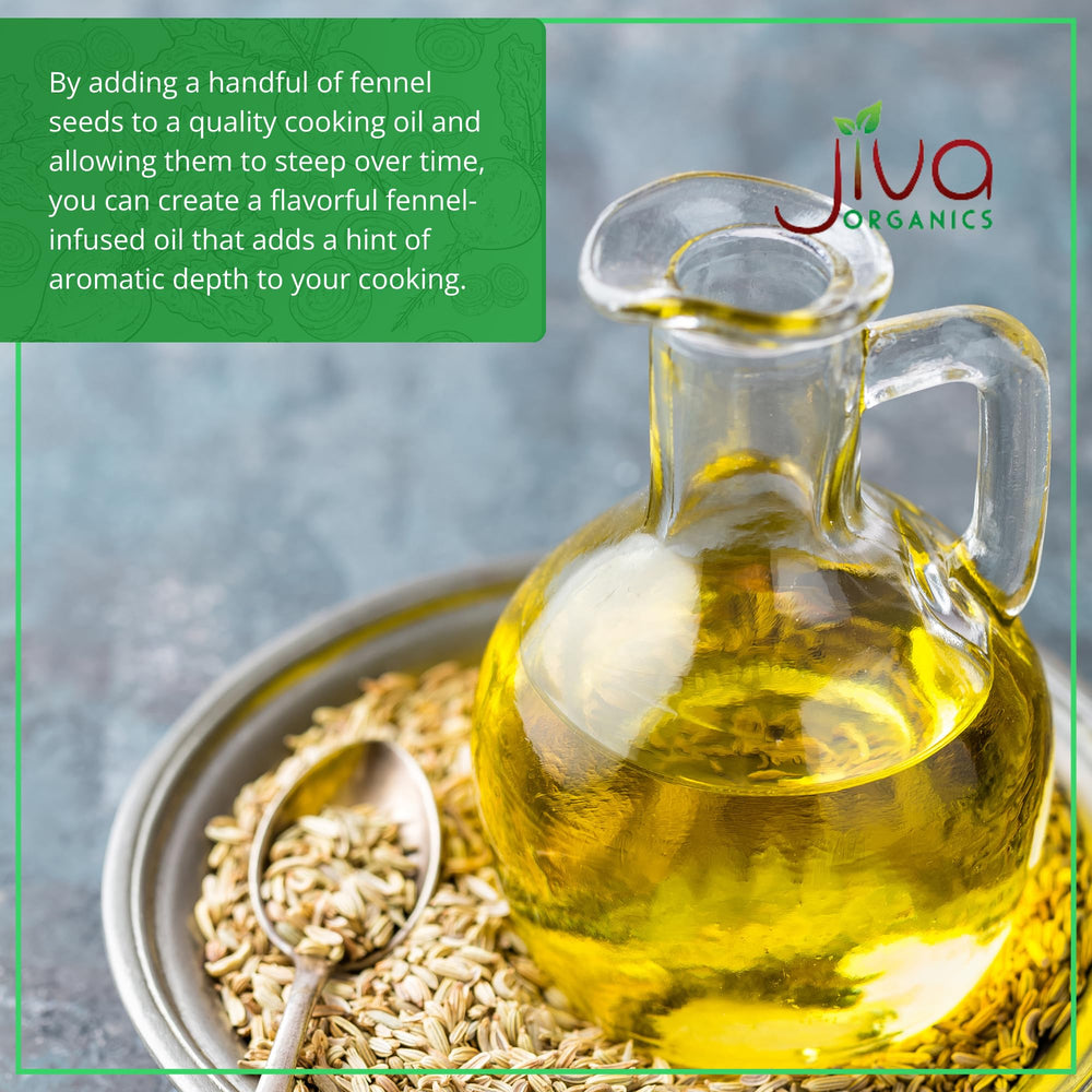 Jiva Organics fennel seeds offer a mouth-refreshing aroma and flavor.