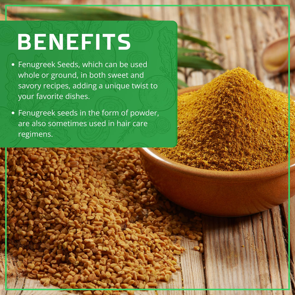 Jiva Organics fenugreek seeds gluten free, non-GMO, and non-irradiated.