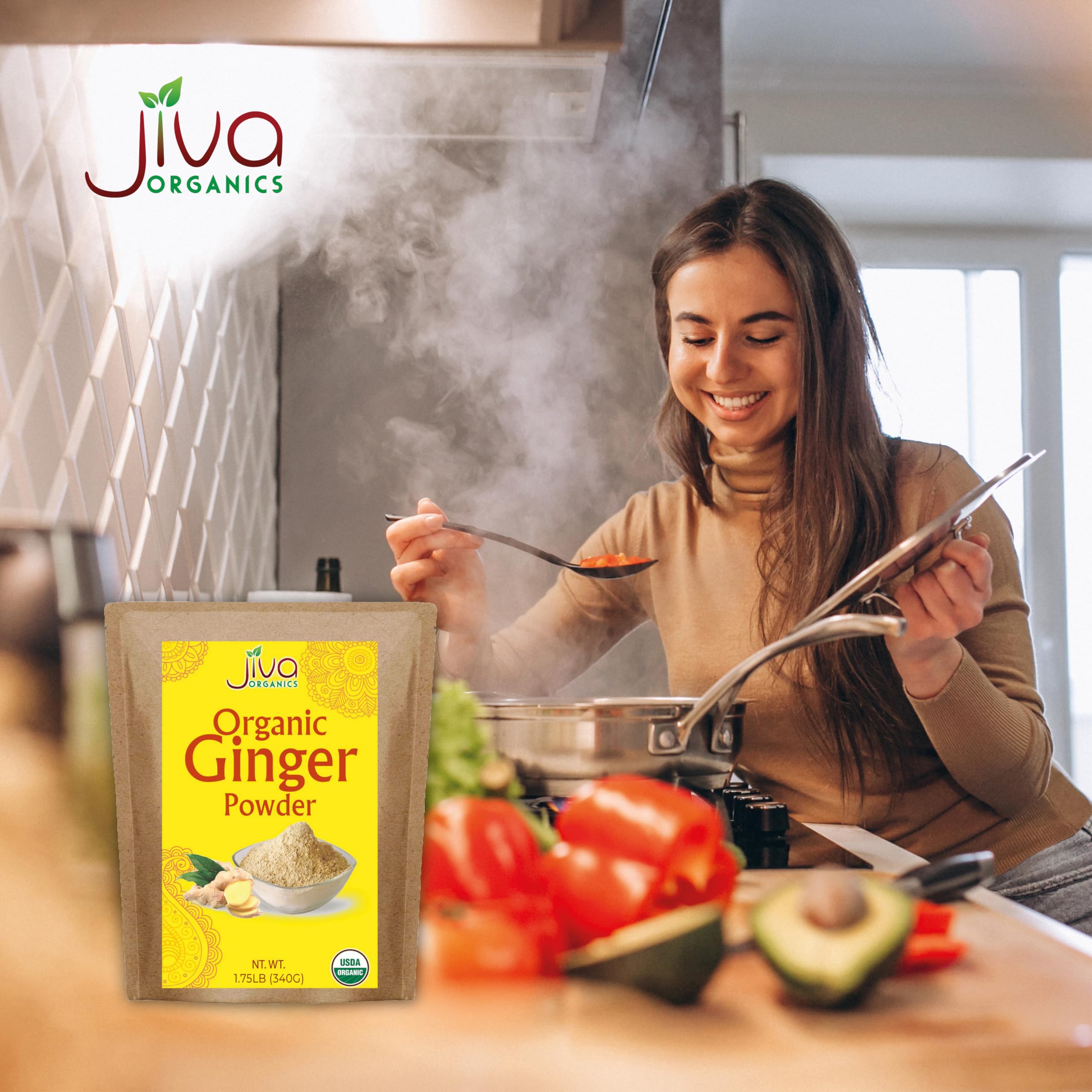 Jiva Organics raw ginger powder adds flavor to pastries