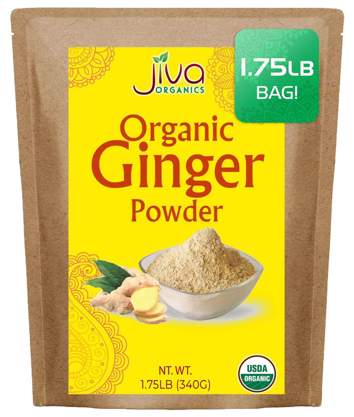 Jiva Organics ginger powder bulk bag for versatile cooking and bulk sourcing