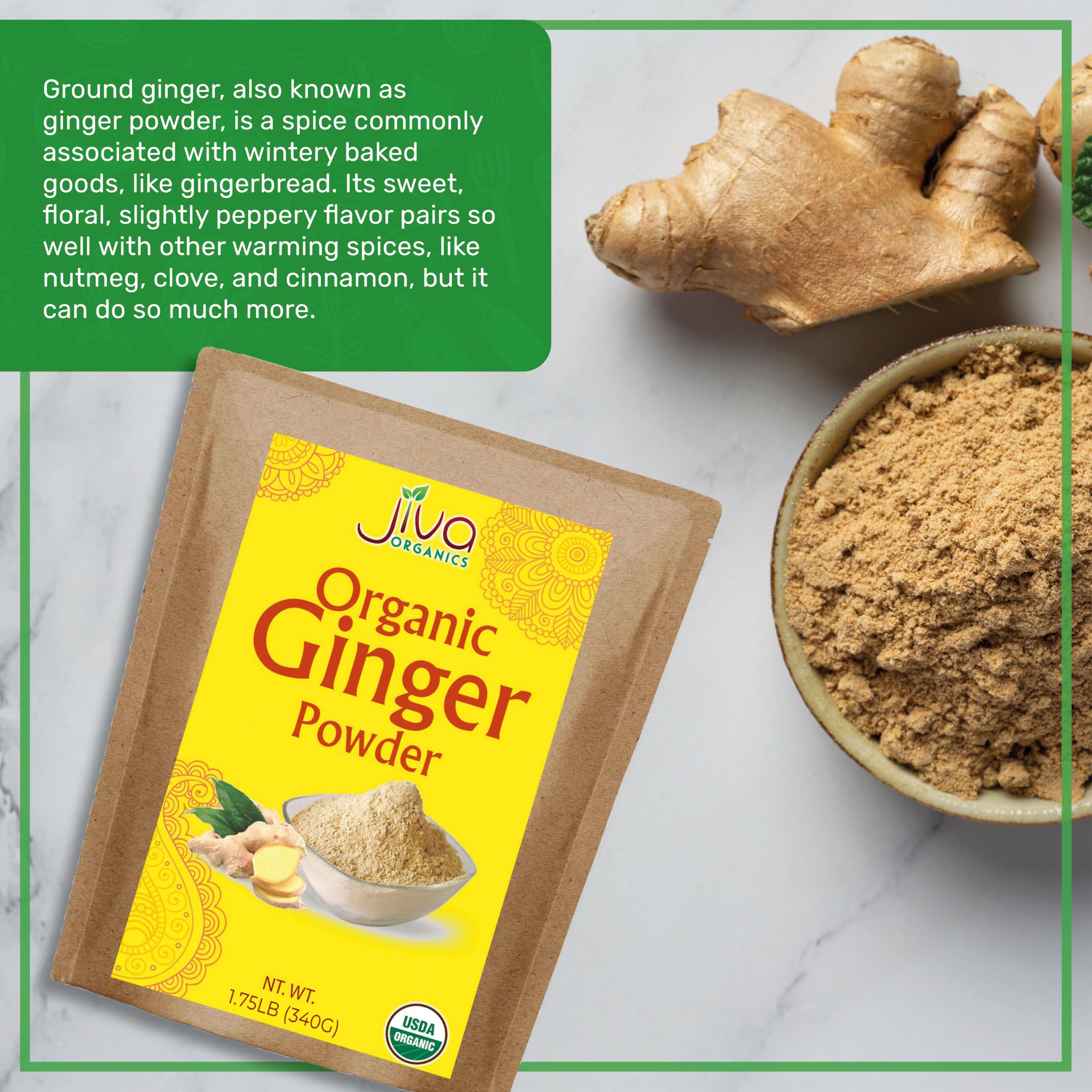 Jiva Organics ginger powder for cooking uses across cuisines