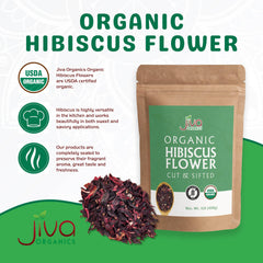 Jiva Organics hibiscus flowers are non-GMO and gluten-free.
