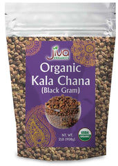Jiva Organics Kala Chana bulk bag 2 lb for convenient pantry storage and bulk cooking