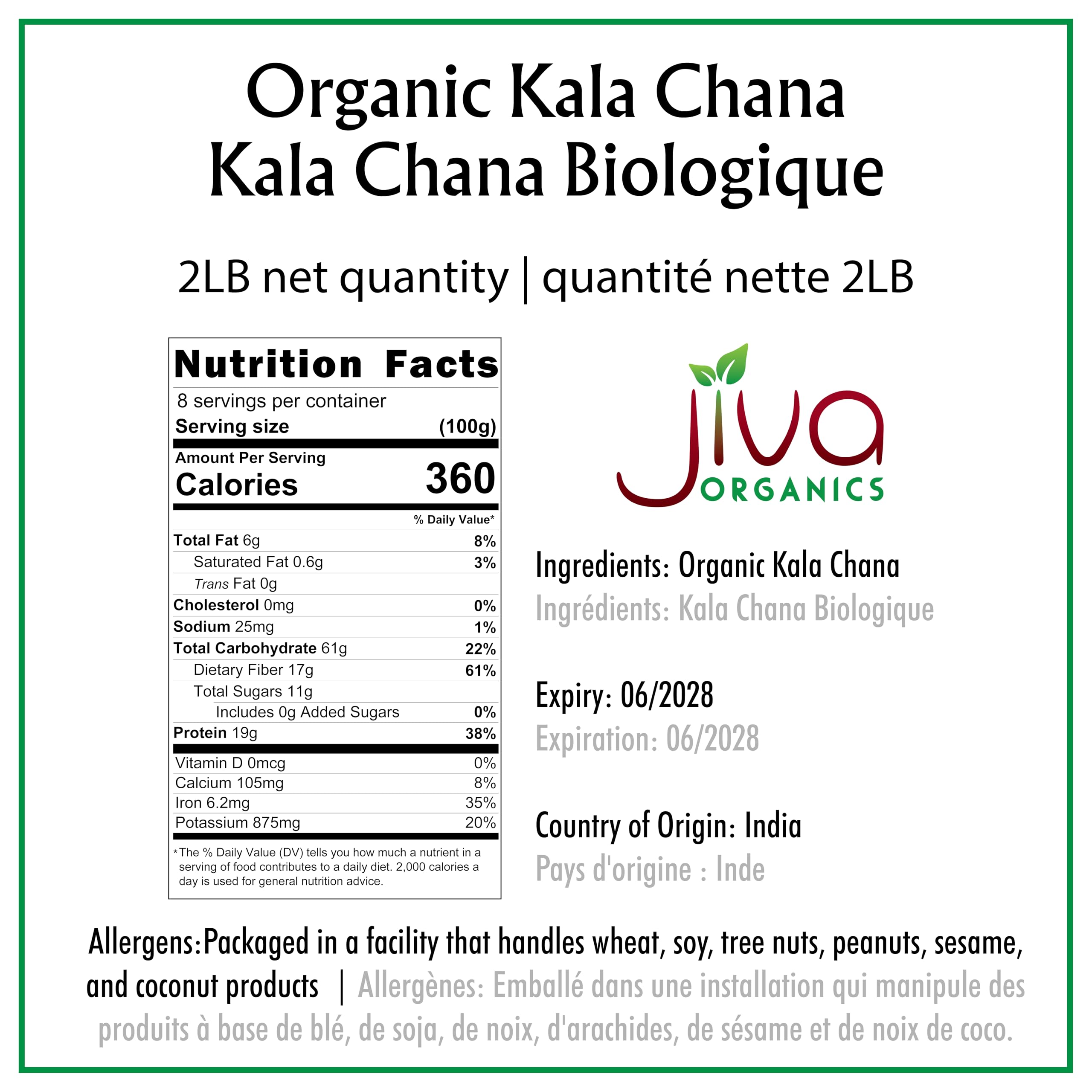 Jiva Organics Kala Chana dry chickpeas closeup highlighting earthy color and texture
