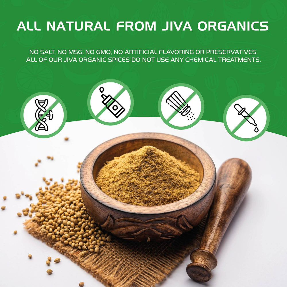 Jiva Organics kitchen scene evokes fresh coriander flavor foundations