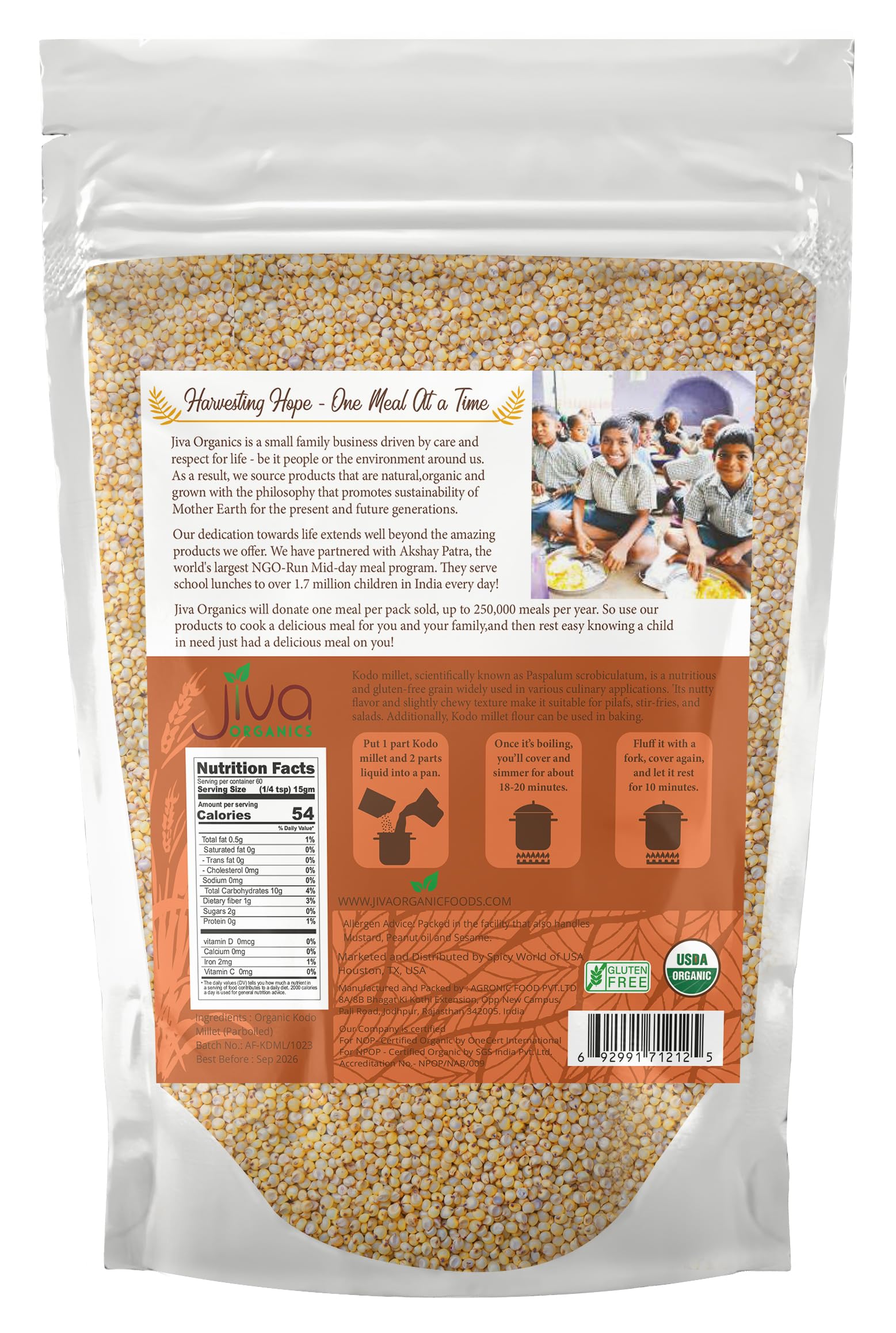 Dosa batter made with Jiva Organics Kodo Millet for crispy edges
