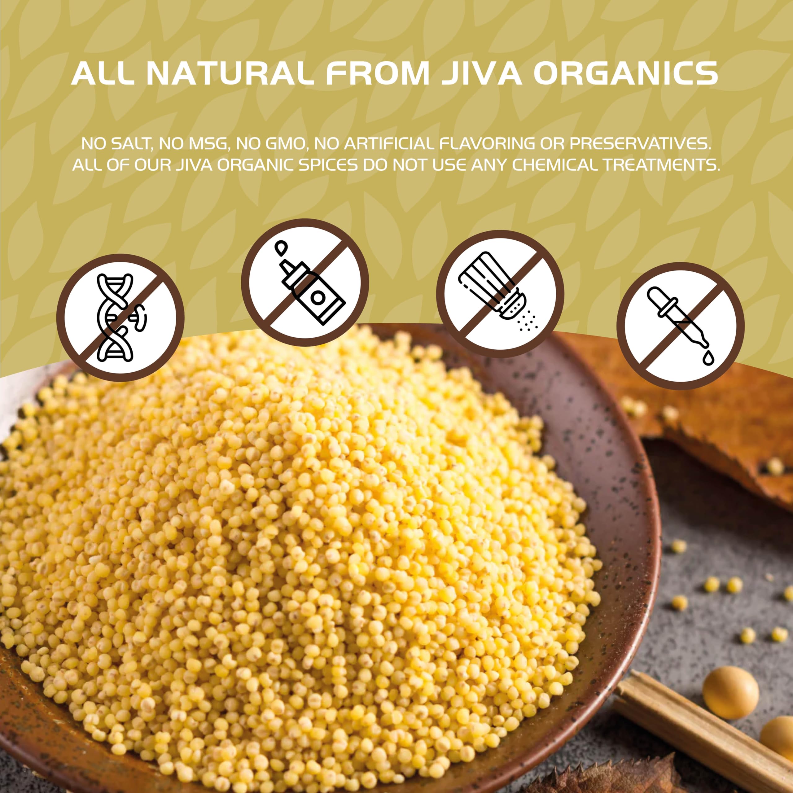 USDA organic certification badge on Jiva Organics Millet.