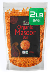 Jiva Organics Masoor Dal bag with organic lentils for quick, nutritious meals.