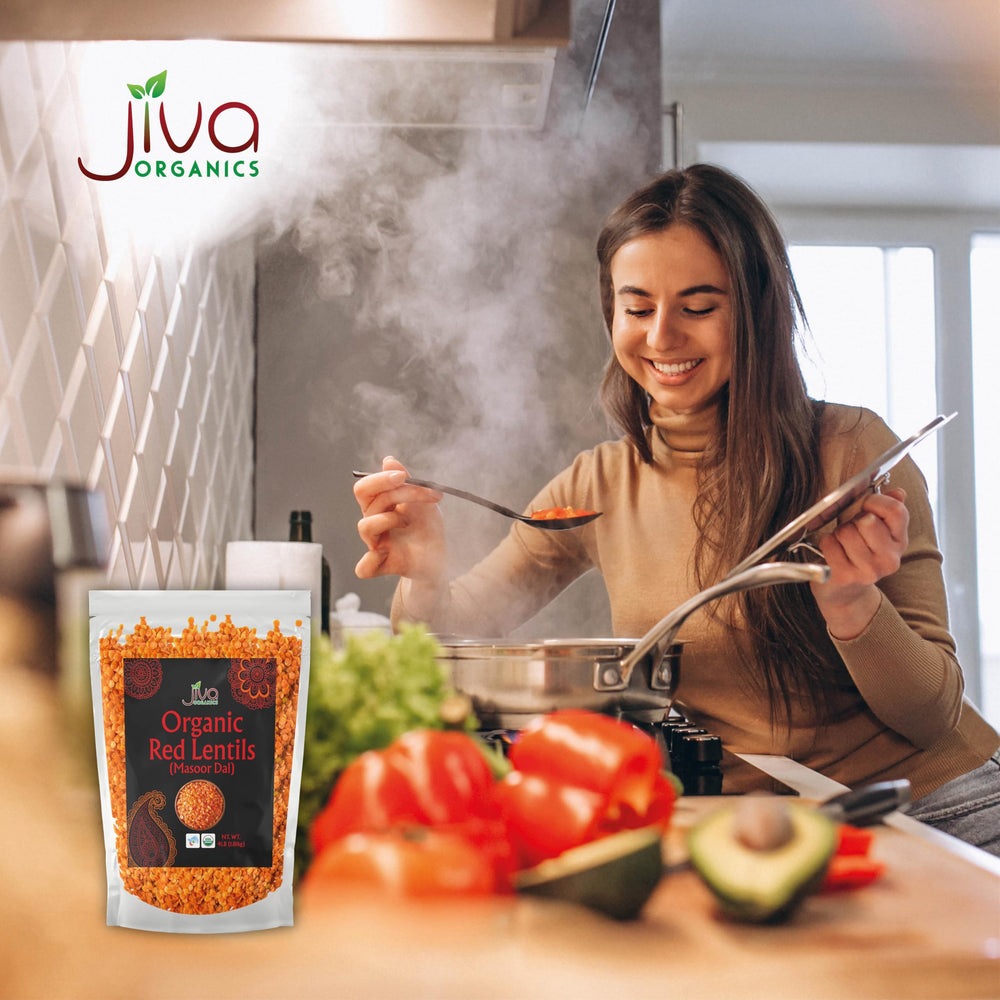 Jiva Organics Masoor Dal protein and fiber support meals.