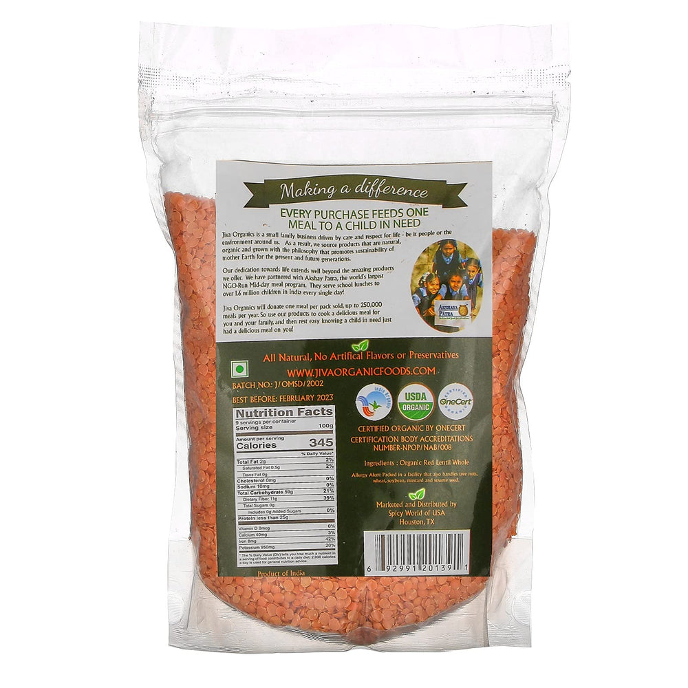 Healthy lifestyle with Jiva Organics Masoor Dal, high-protein lentils ready to cook.