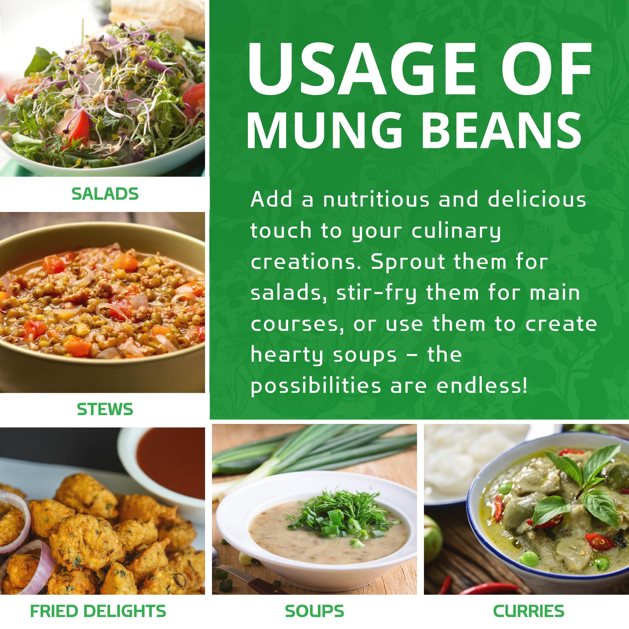 Jiva Organics green mung beans for dal and bowls.
