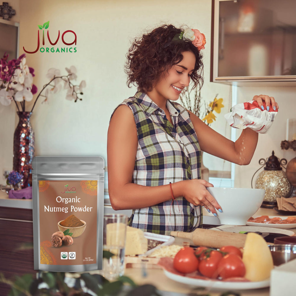 Jiva Organics nutmeg powder aroma enriching spice blends