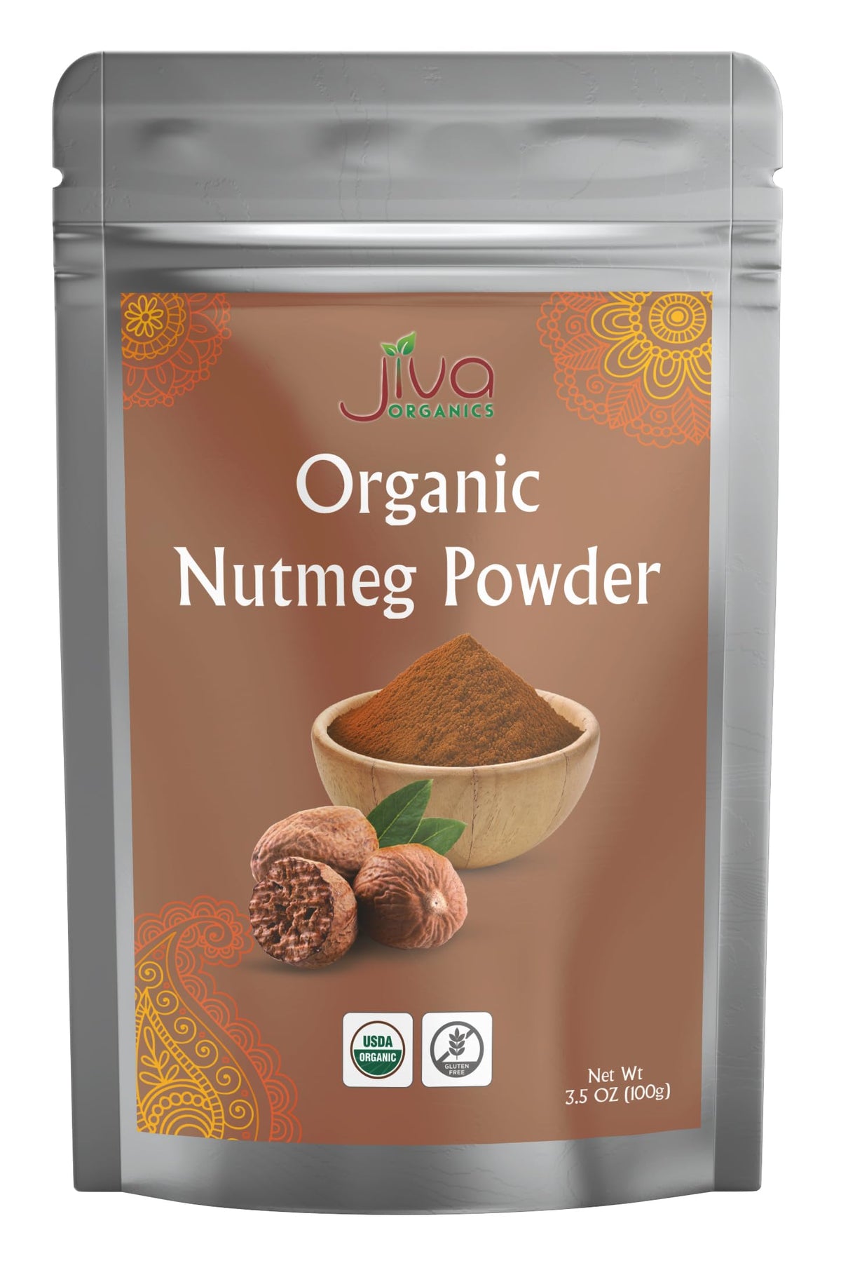 Jiva Organics nutmeg powder in Sri Lanka packaging highlighting purity for baking