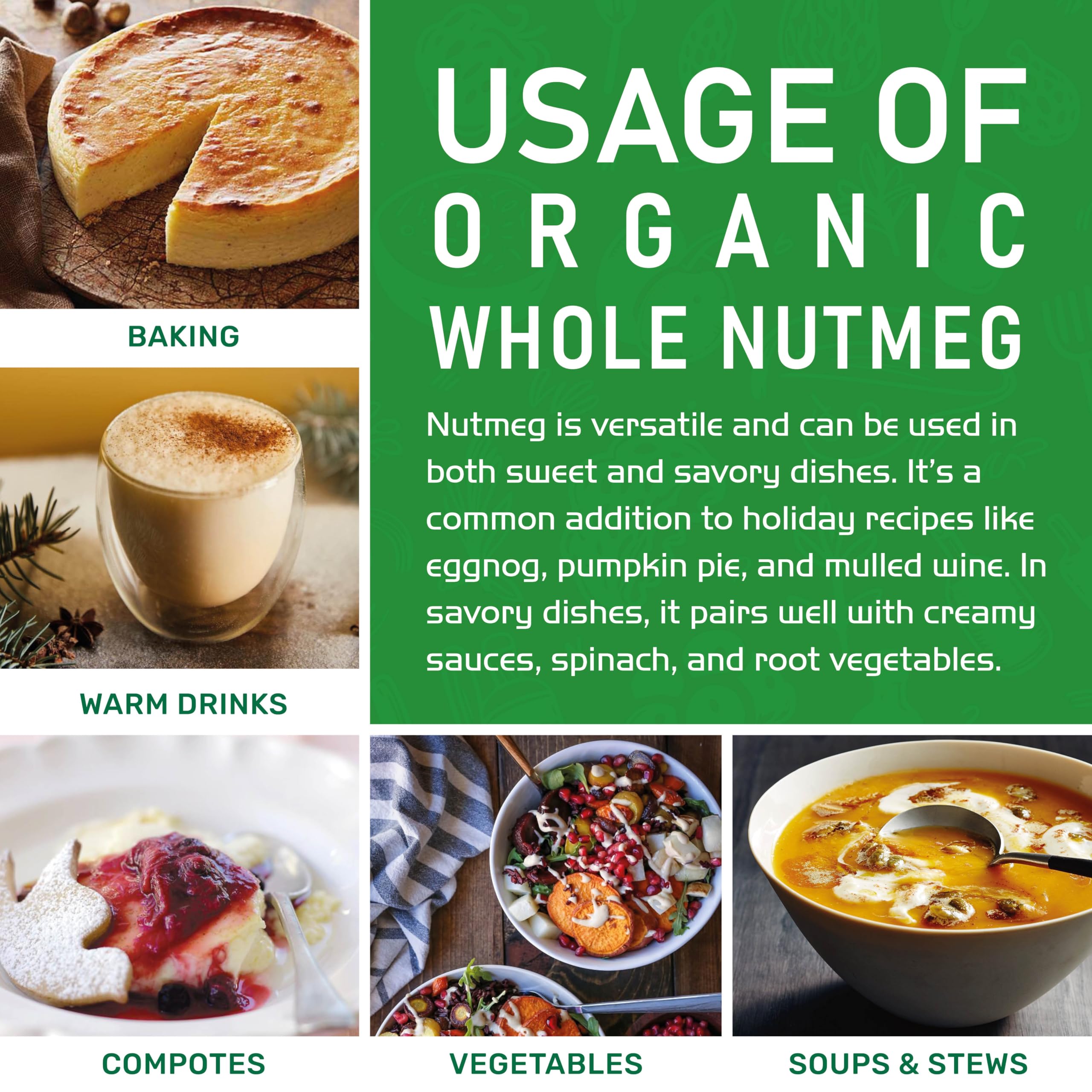 Jiva Organics Nutmeg Resealable Pack preserves freshness.