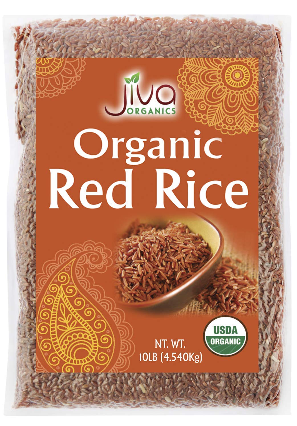 Jiva Organics red rice bulk bag for pantry storage and long shelf life.