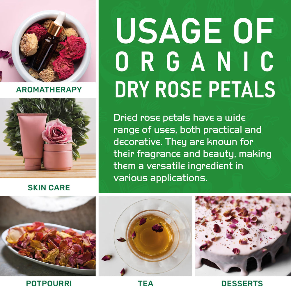 Jiva Organics rose petals suitable for crafting and decorative projects.