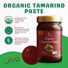 Jiva Organics Tamarind paste chutney bowl, ideal for sweet-sour Indian condiments.