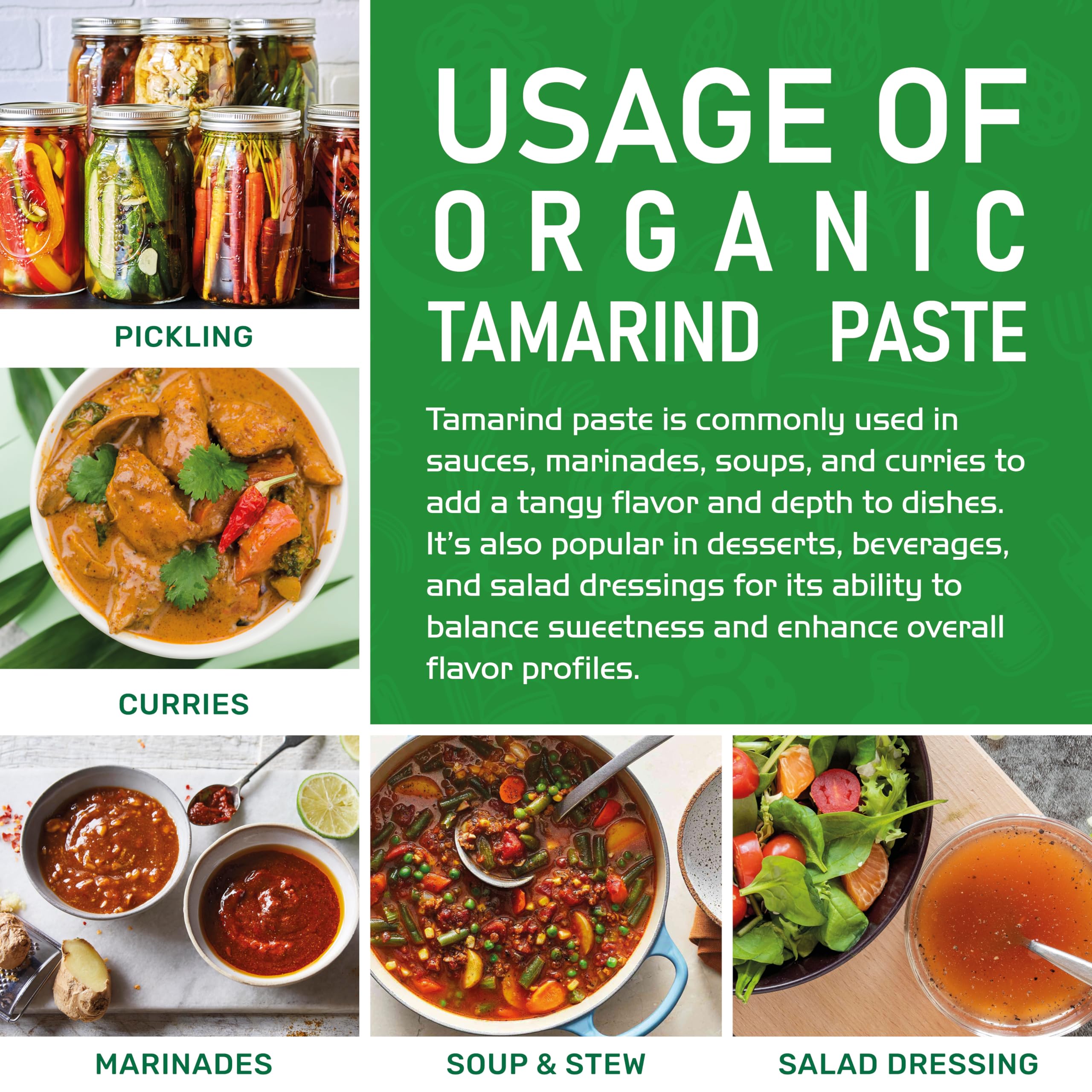 Jiva Organics Tamarind paste sauce tips, great for chutneys and glaze ideas.