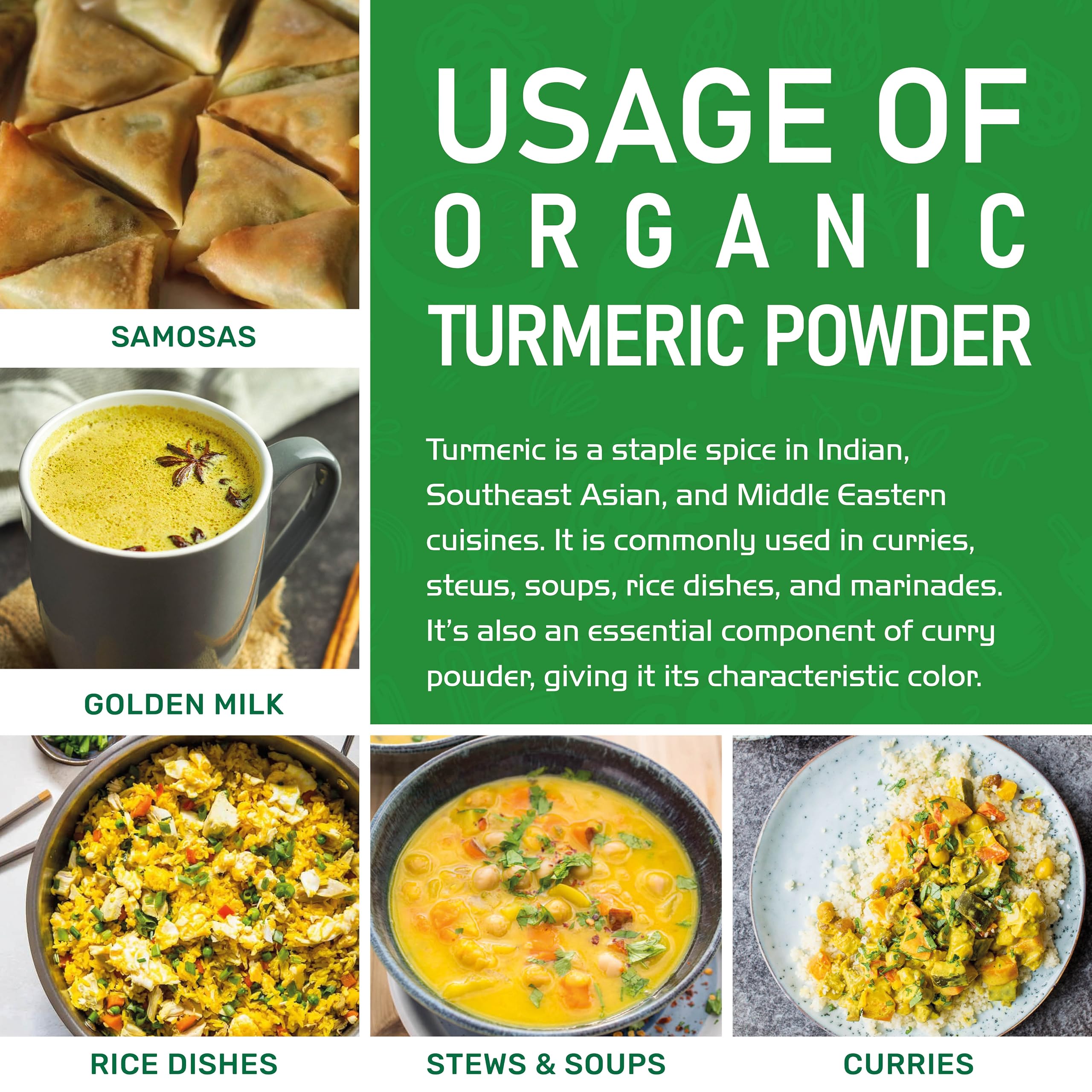 Jiva Organics turmeric powder ingredients emphasize organic, 100% raw, no additives
