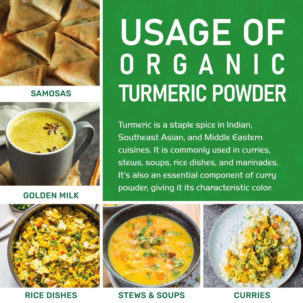 Jiva Organics turmeric powder ingredients emphasize organic, 100% raw, no additives