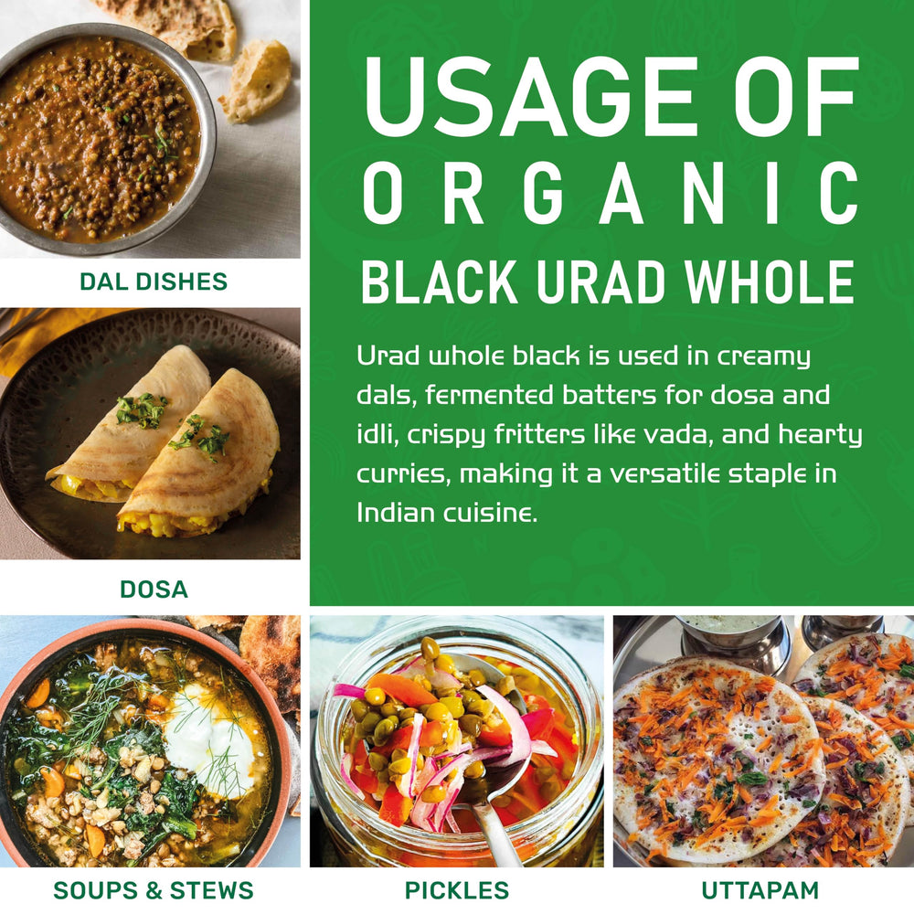 Jiva Organics Urad Whole bowl with cooked dal and hearty texture