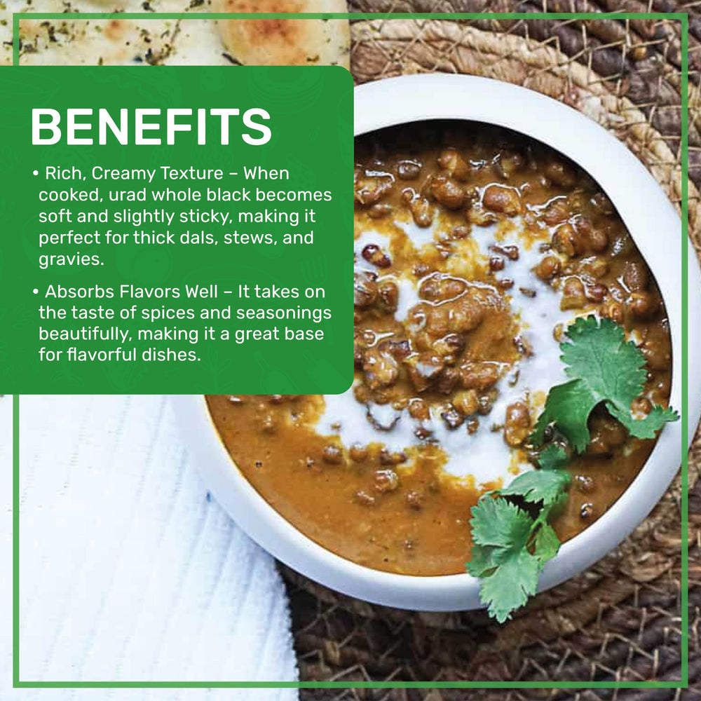 Jiva Organics Urad Whole cooking steam indicating creamy dal texture
